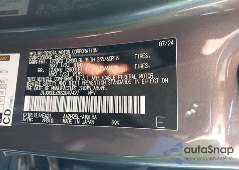 2025 Lexus Nx 350H Premium z USA, uszkodzony, nr VIN JTJGKCEZ8S2047427